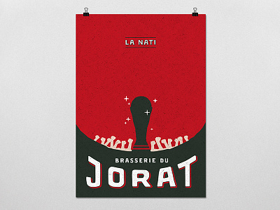 Poster "La Nati" - Brasserie du Jorat beer branding brasserie du jorat graphic design poster world cup