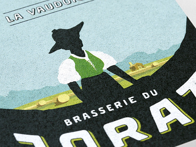 Label "La Vaudoise" - Brasserie du Jorat beer branding brasserie du jorat graphic design label vaud