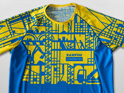 Sportswear - Rampini Construction art direction branding graphic design illustration sportswear t shirt