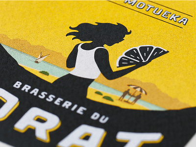 Label "La Motueka" - Brasserie du Jorat art direction beer branding graphic design illustration label