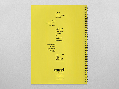 Notepad 2020 - Genoud Arts Graphiques art direction graphic design hotstamping illustration notepad