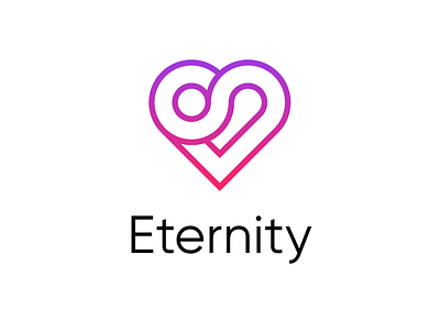 Eternity logo brand brand design brand identity branding dating dating app datingapp design eternity logo