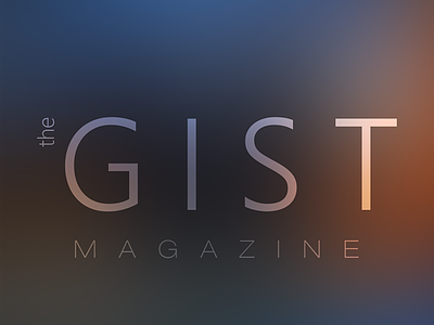 theGIST magazine logo gist logo magazine thegist