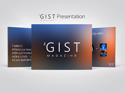 theGIST magazine presentation gist issue 1 magazine presentation promo thegist