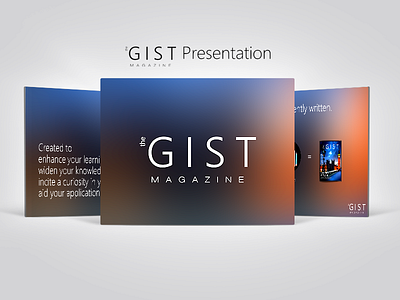 theGIST magazine presentation