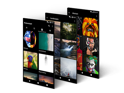 Picturesque App android app app design app development icon material picturesque wallpapers