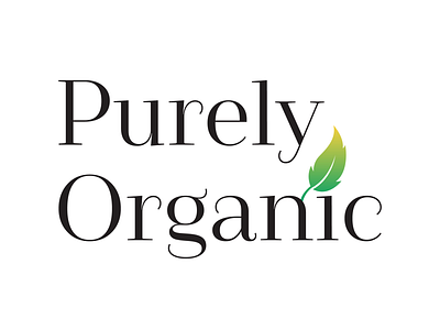 Purely Organic Logo design logo typography