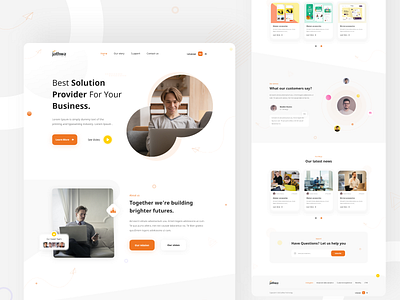 Jathwa agency - Landing page design design designs homepage info information landing page orange technology ui ui ux uidesign web website