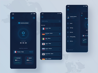 Kribn - VPN App Ui Design