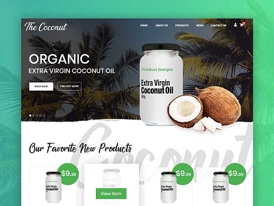 The Coconut coconut coconutoil product ui website