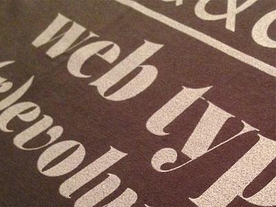 2nd shot - new type t in the works typography web design web fonts