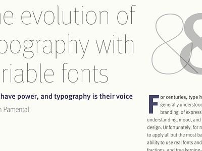 Variable font demo with FF Meta typography web