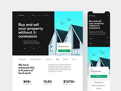 Property: web + mobile apartment app architecture branding hero image landing page product design property property management real estate rental property website