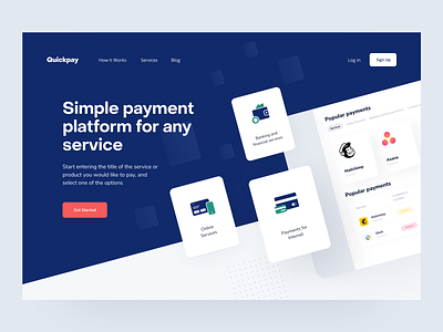 Quickpay: Hero section