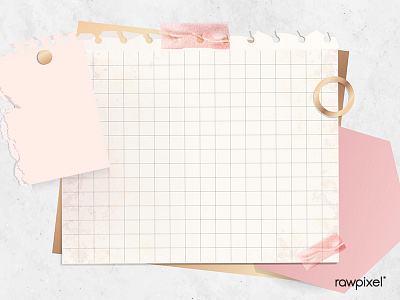 Feminine grid note paper vecto