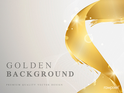 Golden wave abstract background vector