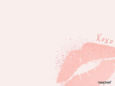 Shimmering sensual pink kiss vector