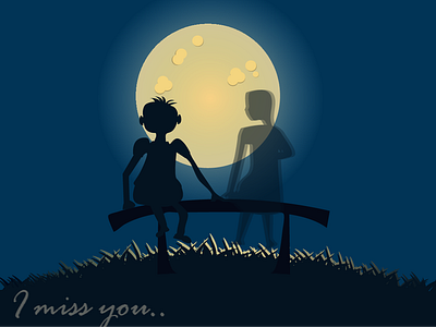 Imiss you design illustration vector