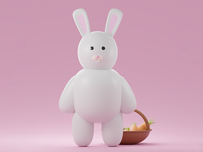 Bunny 3d animation art behance blender branding dailyui design dribbbler graphic design illustration motion nft