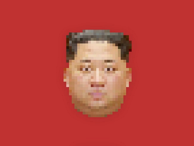 Kim Jong-un pixel art art debut editorial korea pixel politics power trump