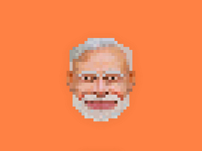 Modi - Pixel Art abstract art caricature charachter debut design illustration pixel politics retro