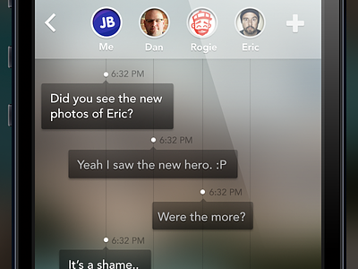 Groupchat UI Experiment 2 chat group chat iphone ui