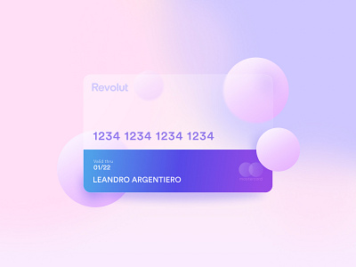 Glassy Revolut card revolut ui ux