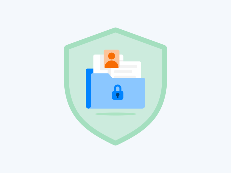 FIle Safety app branding files flat folder guard illustration lock safe safety shield vector web website