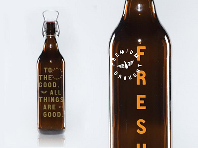 Premium beer growler minimal packaging slogan type vintage