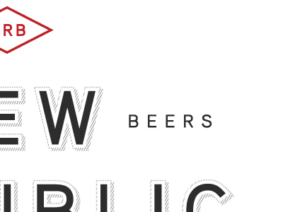 NRB 1 beer branding minimal type typography