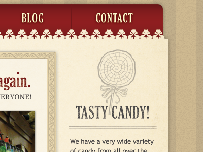 Toy store - home web design illustration vintage ornamental earthtone