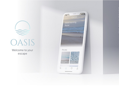 OASIS | UX UI Design | Native iOS & Android mobile-first app app branding design meditation meditation app minimal mobile app mobile app design mobile design mobile first mobile ui typography ui ui design ux ux design uxui