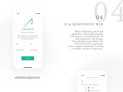 ASCENT | UX UI Design | Mobile-first Personal Finance App