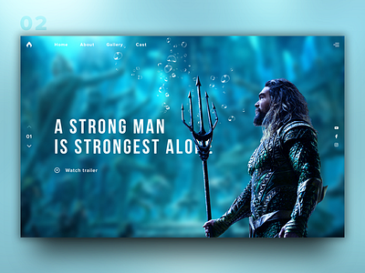 [Daily UI] #002 - Aquaman Promo aquaman aquaman promo arthur curry atlantis daily ui dc dc movie design movie promo ui uiux ux web web design