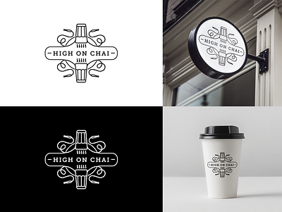 logo Design - Tea cafe ambigram blackandwhite branding branding design cafe branding cafe logo identity design logo logo design startup symbol symbol design