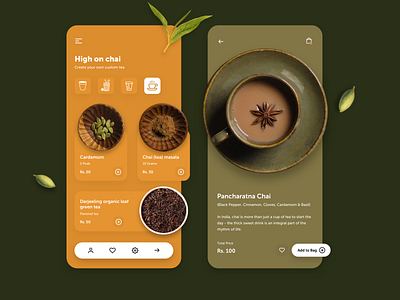 Tea Cafe Mobile App UX UI Design