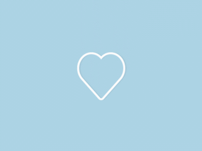 Heart Pop animation burst design flat heart icon loop transition