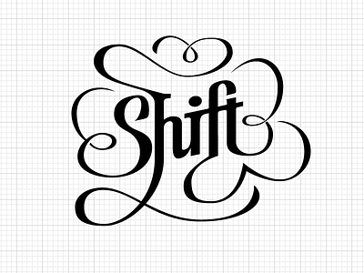 Shift Hipster Logo hipster lettering ligature logo
