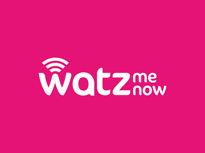Watz Me Now Logo branding identity logo