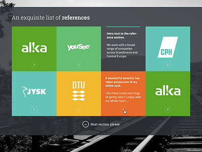 Reference Section colourful design references webdesign