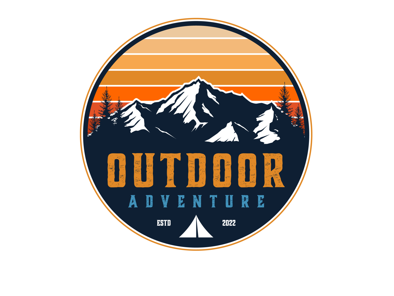 Mountain wildlife logo nature outdoor label. by 21graphic on Dribbble