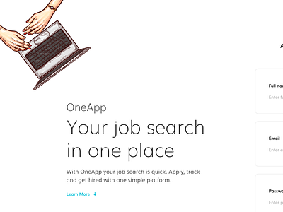 OneApp Landing Page