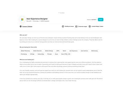 Job Post business developer interview job offer search sketch talent time ui ux web