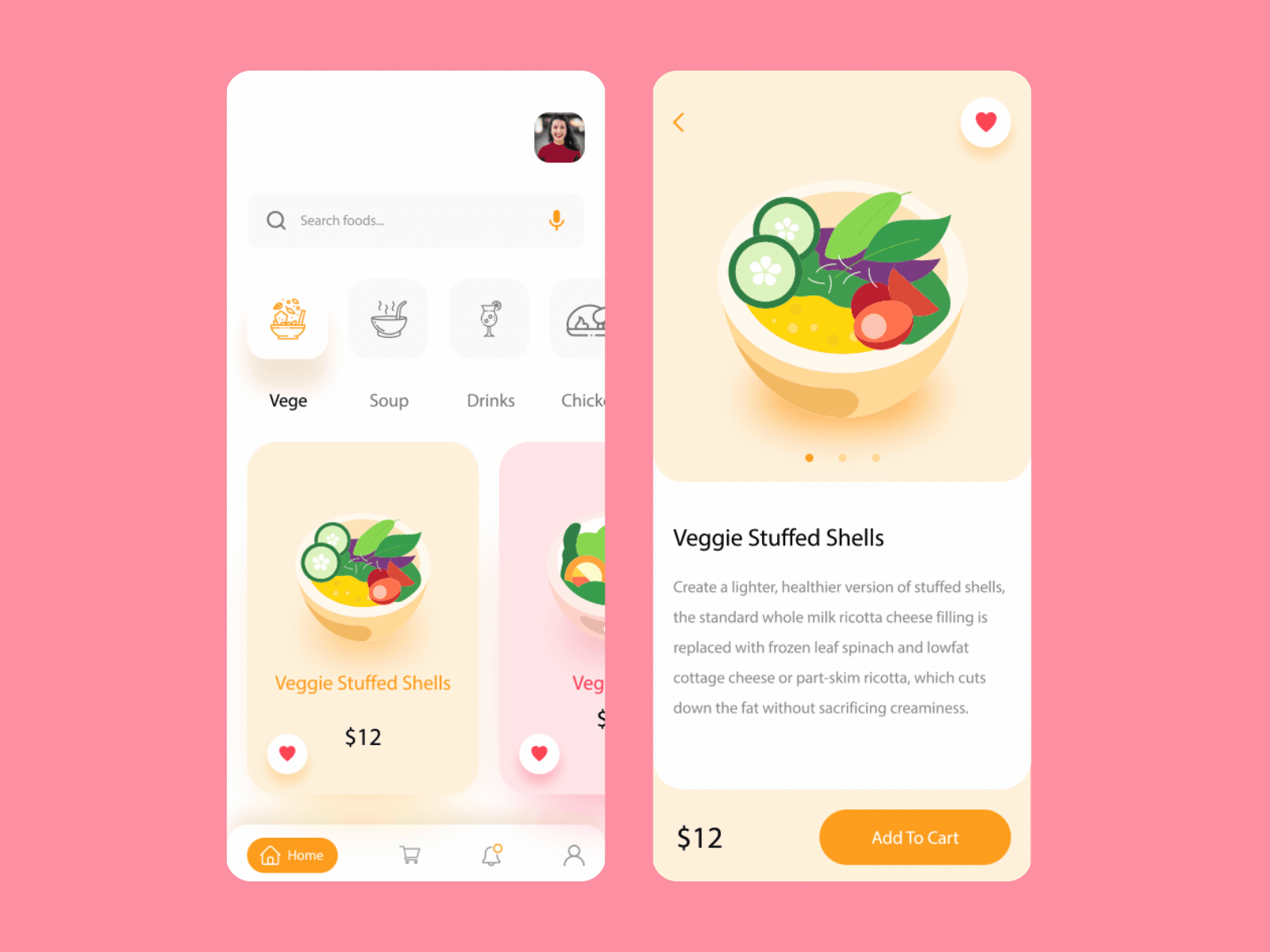 Food Shop Ui interactions