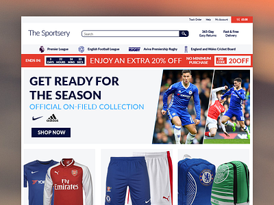 Soccer eCommerce Concept ecommerce football soccer sports store