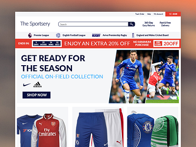 Soccer eCommerce Concept