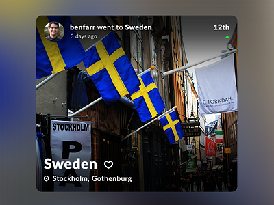 Travel Feed Post feed social network sweden travel