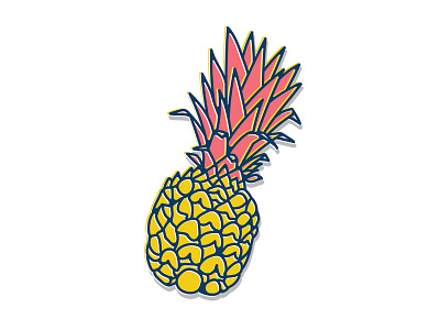 Pineapple blue fruit fruity pink yellow