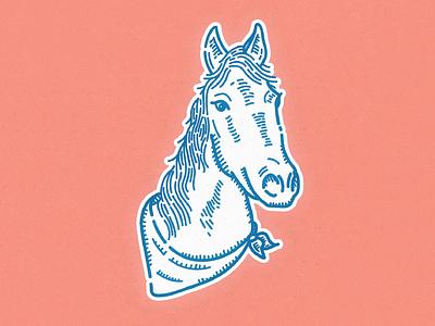 Horse Illustration farm horse illustration monoline