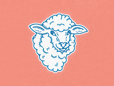 Sheep Illustration farm illustration monoline sheep